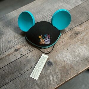 Disney Black and Teal Mickey Mouse Ears Cap